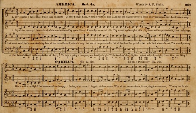 "America" in "The Choir" (1833)