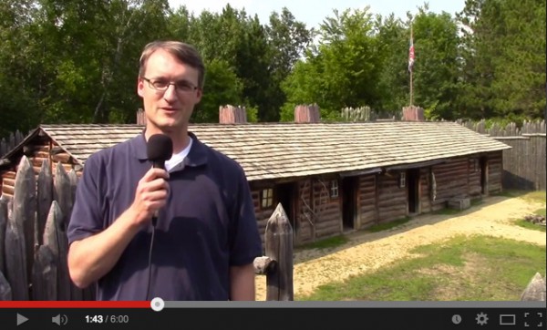 Screen shot of our visit to the North West Company Fur Post in Pine City, MN