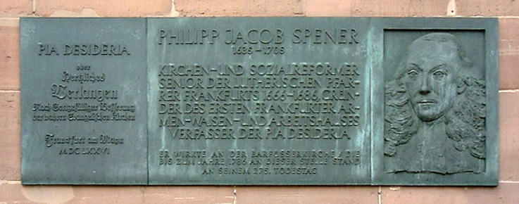 Memorial plaque for Phillip Spener