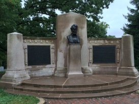 The Gettysburg Address memorial at the military cemetery